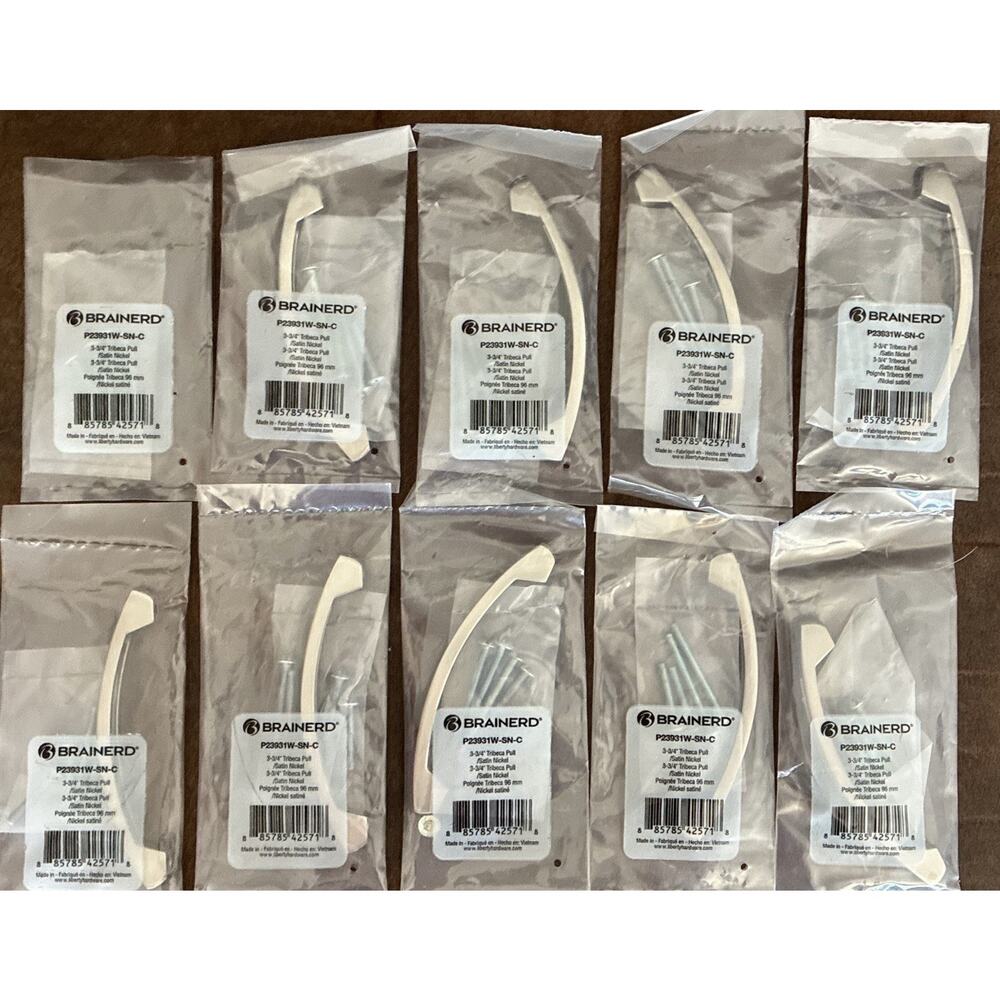 9 Brainerd Repl Cabinet Drawer Pull P23931W-SN-C 3 3/4” Tribeca Satin Nickel